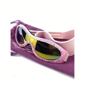 Girls Pink Sunglasses, Ski Googles w/band Jimmy Crystal With Swarovski USA